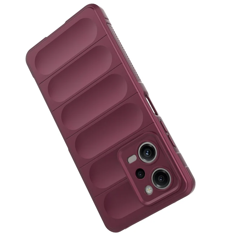 For Xiaomi Redmi Note 12 Pro 5G Drop-proof Back Cover Flexible TPU Anti-scratch Phone Case - Wine Red