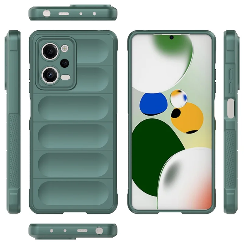 Per Xiaomi Redmi Note 12 Pro 5G Cover posteriore a prova di caduta Flessibile TPU Antigraffio Cover per telefono - Verde