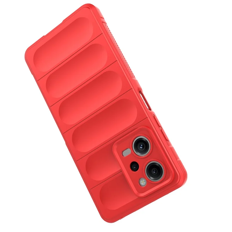 For Xiaomi Redmi Note 12 Pro 5G Drop-proof Back Cover Flexible TPU Anti-scratch Phone Case - Red