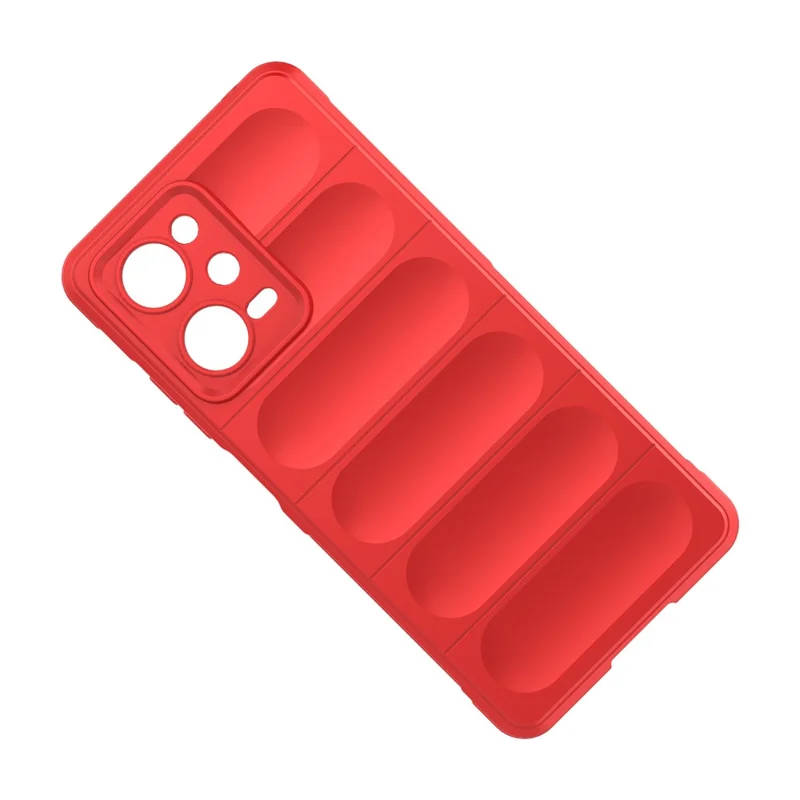 For Xiaomi Redmi Note 12 Pro 5G Drop-proof Back Cover Flexible TPU Anti-scratch Phone Case - Red