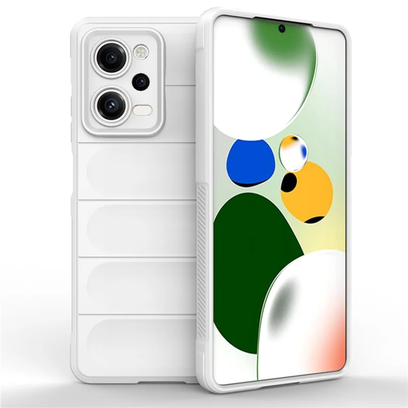 Für Xiaomi Redmi Note 12 Pro 5G stoßfeste Rückabdeckung Flexible TPU-Kratzer-Handy-Hülle - Weiß
