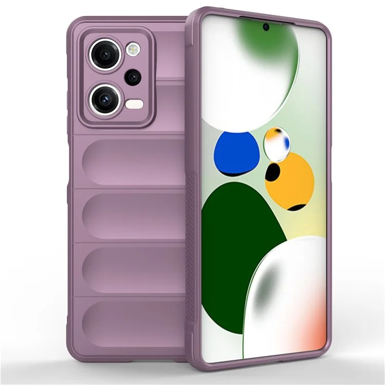 For Xiaomi Redmi Note 12 Pro 5G Drop-proof Back Cover Flexible TPU Anti-scratch Phone Case - Light Purple