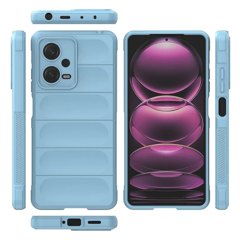 For Xiaomi Redmi Note 12 Pro 5G Drop-proof Back Cover Flexible TPU Anti-scratch Phone Case - Light Grey