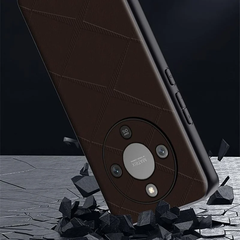 Phone Case For Honor Magic8 Lite 5G  /  X9d 5G  /  X70 5G X-Patterned TPU PU Leather PC Anti-Drop Phone Cover - Black