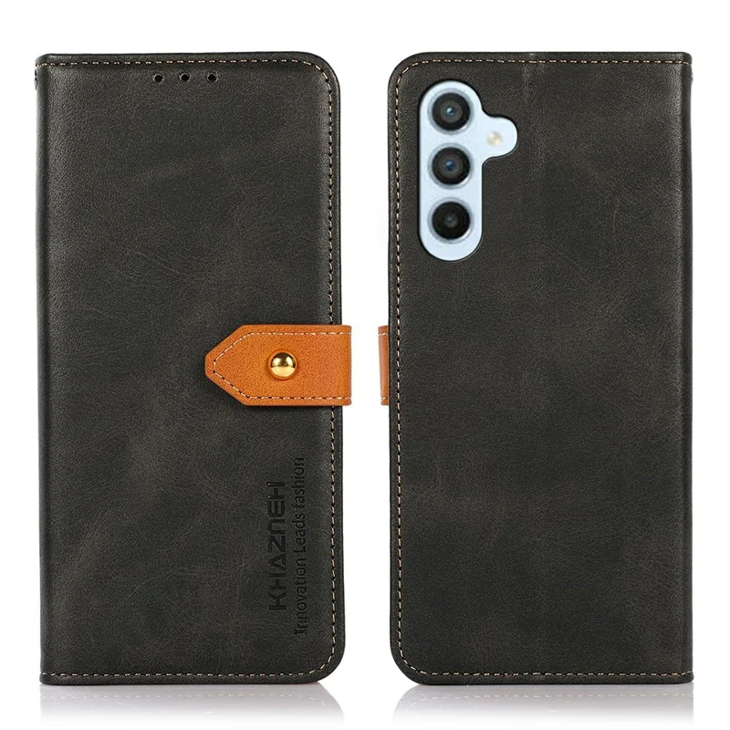 KHAZNEH Capa Carteira com Suporte em Pele para Samsung Galaxy S26+ - Preto