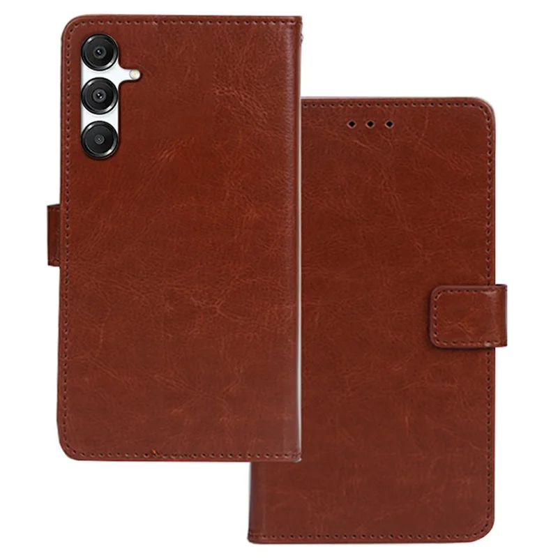 IDEWEI For Samsung Galaxy S26  /  S26 Pro Case Wallet Leather Phone Cover Crazy Horse Texture - Brown