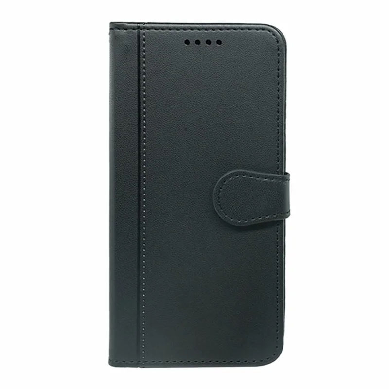 For Samsung Galaxy S26 Wallet Case Magnetic Snap Leather Phone Cover with Strap - Black