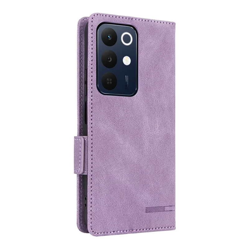 For Realme C85 5G Phone Case Leather Wallet Flip Phone Cover with Hardware Decor - Purple