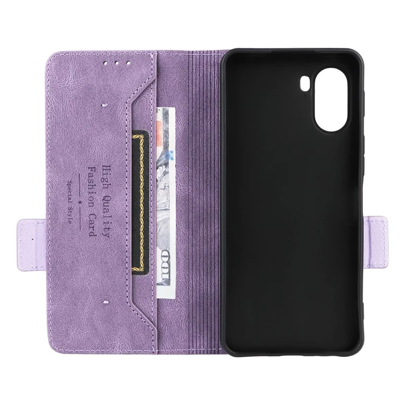For ZTE nubia S2 Phone Case Leather Wallet Flip Phone Cover with Hardware Decor - Purple