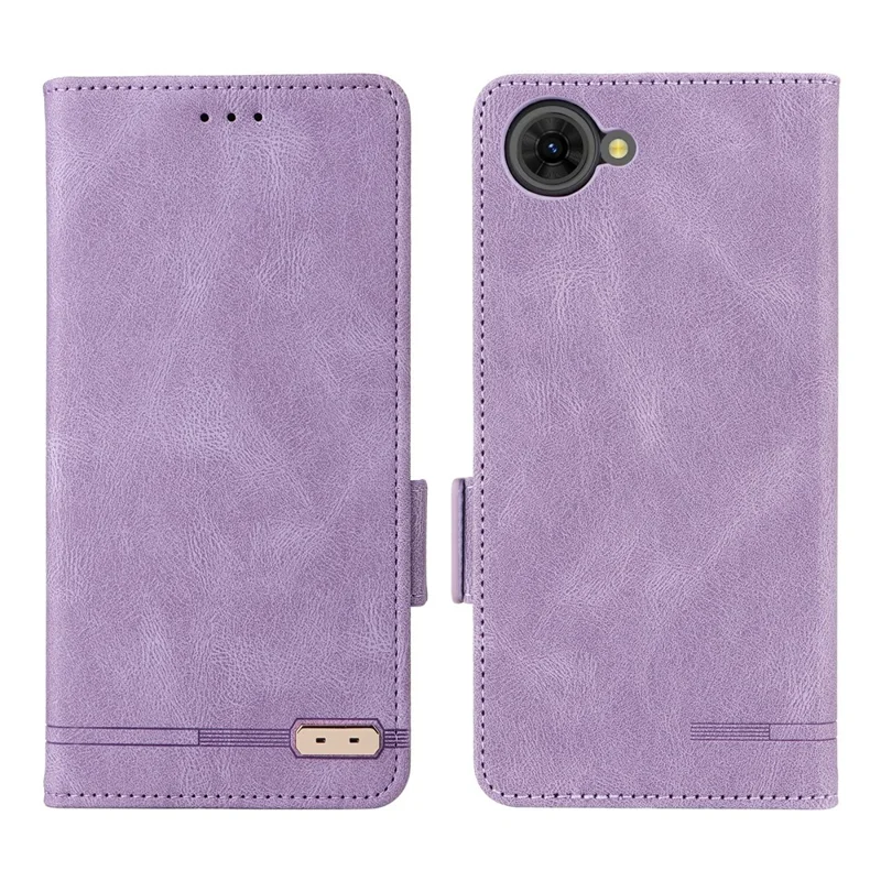 Phone Case for ZTE nubia S2R  /  S2e  /  S2 Lite Leather Wallet Flip Phone Cover with Hardware Decor - Purple