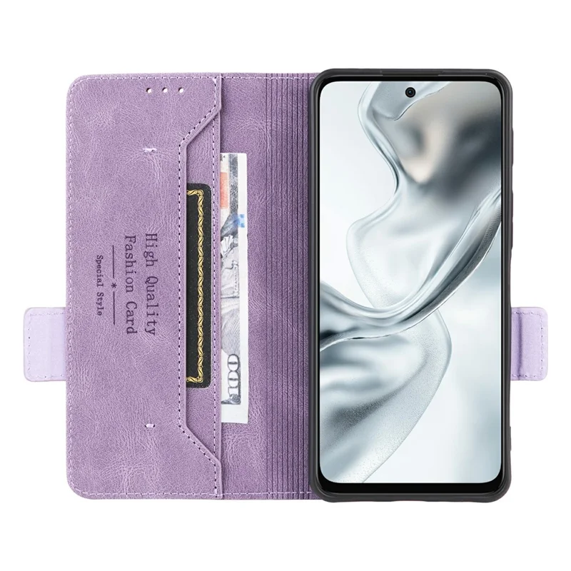 Phone Case for ZTE nubia S2R  /  S2e  /  S2 Lite Leather Wallet Flip Phone Cover with Hardware Decor - Purple