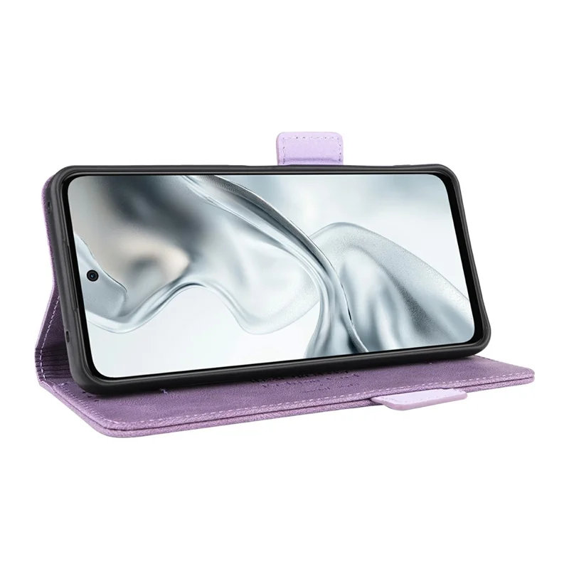 Phone Case for ZTE nubia S2R  /  S2e  /  S2 Lite Leather Wallet Flip Phone Cover with Hardware Decor - Purple