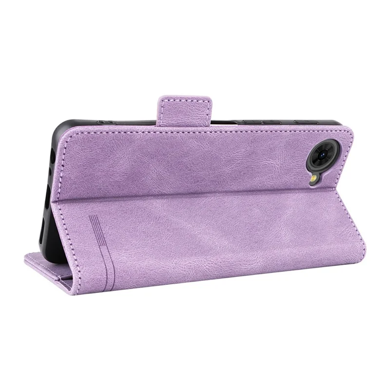 Phone Case for ZTE nubia S2R  /  S2e  /  S2 Lite Leather Wallet Flip Phone Cover with Hardware Decor - Purple