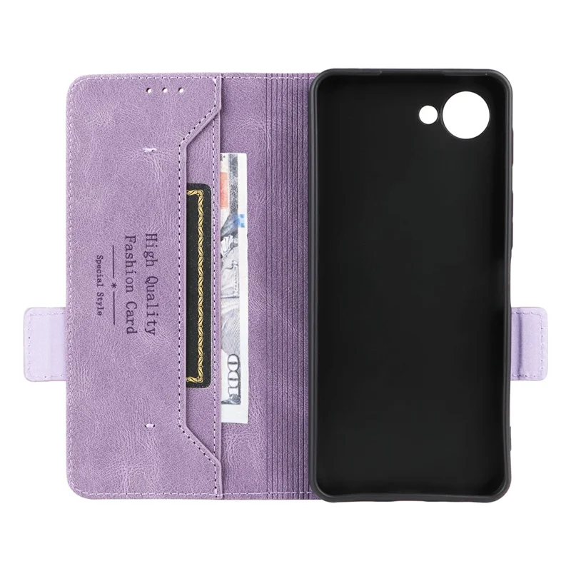 Phone Case for ZTE nubia S2R  /  S2e  /  S2 Lite Leather Wallet Flip Phone Cover with Hardware Decor - Purple