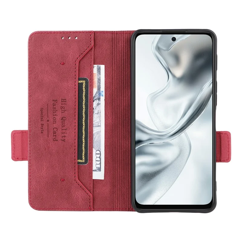 Phone Case for ZTE nubia S2R  /  S2e  /  S2 Lite Leather Wallet Flip Phone Cover with Hardware Decor - Rose