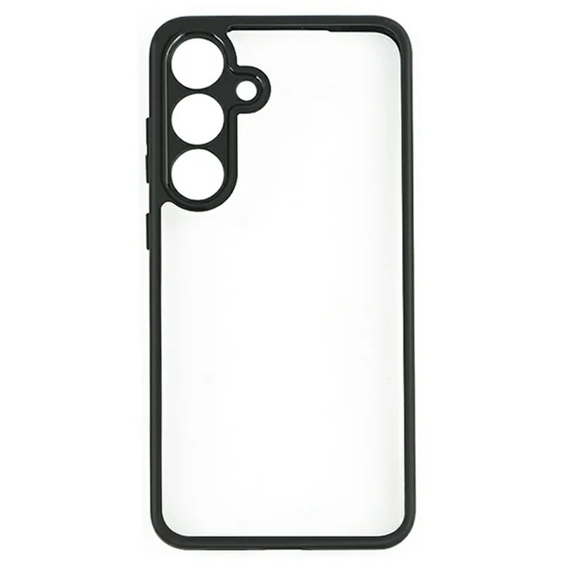 For Samsung Galaxy S26 Phone Case Shockproof PC + TPU Clear Back Cover - Black+Transparent