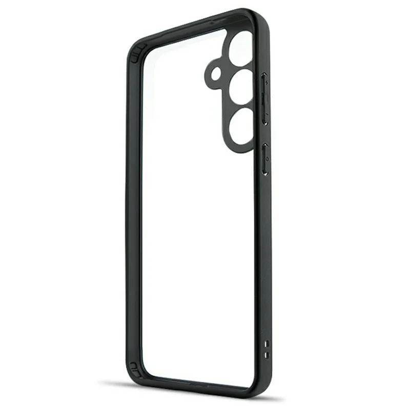 For Samsung Galaxy S26 Phone Case Shockproof PC + TPU Clear Back Cover - Black+Transparent