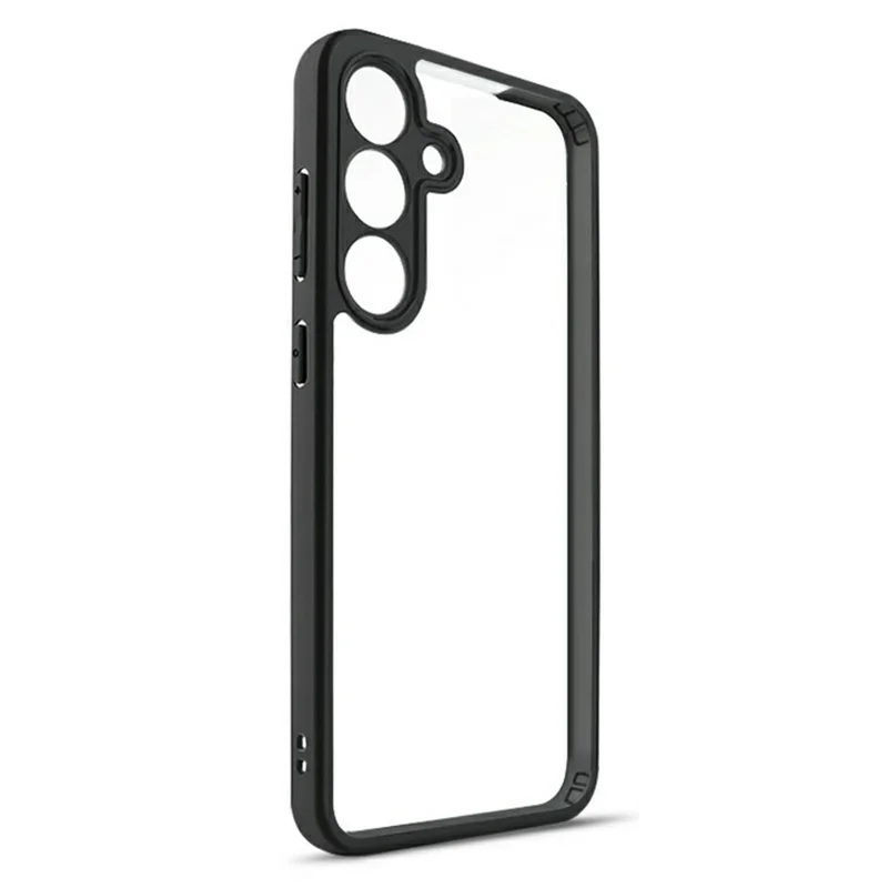 For Samsung Galaxy S26+ Phone Case Shockproof PC + TPU Clear Back Cover - Black+Transparent