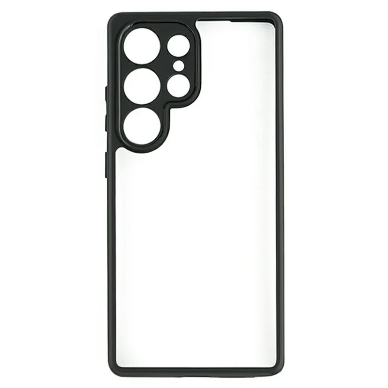 For Samsung Galaxy S26 Ultra Phone Case Shockproof PC + TPU Clear Back Cover - Black+Transparent