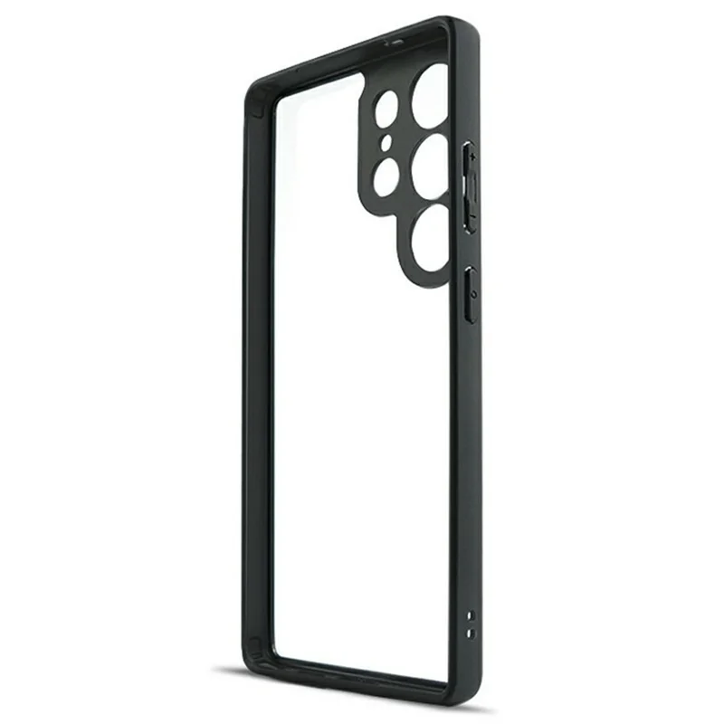 For Samsung Galaxy S26 Ultra Phone Case Shockproof PC + TPU Clear Back Cover - Black+Transparent