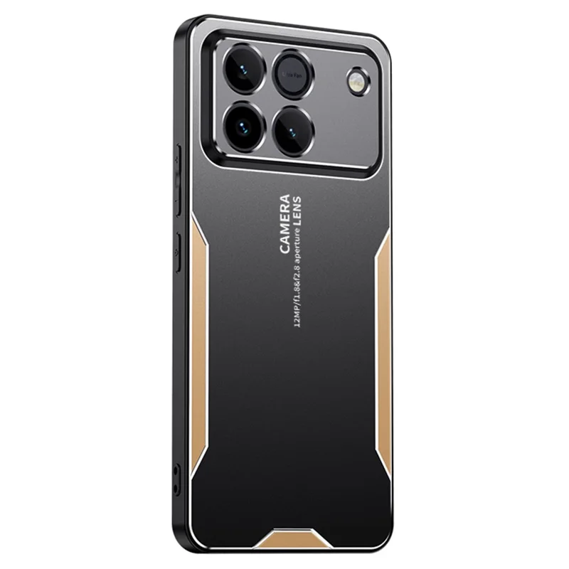 For Honor Win 5G Phone Case Aluminium Alloy TPU PC Back Cover - Gold