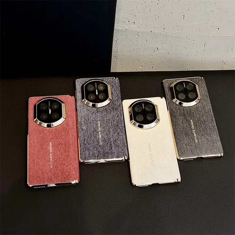 For Huawei Mate X7 Case Jean Cloth Texture Hard PC + Cloth Phone Cover - Blue