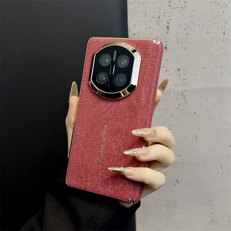 For Huawei Mate X7 Case Jean Cloth Texture Hard PC + Cloth Phone Cover - Blue