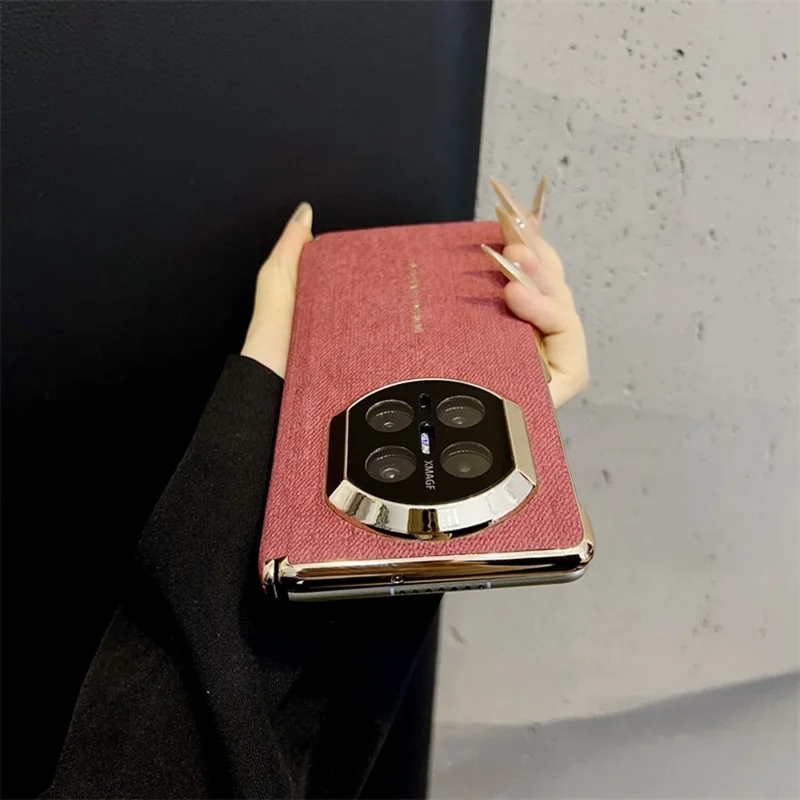 For Huawei Mate X7 Case Jean Cloth Texture Hard PC + Cloth Phone Cover - Blue