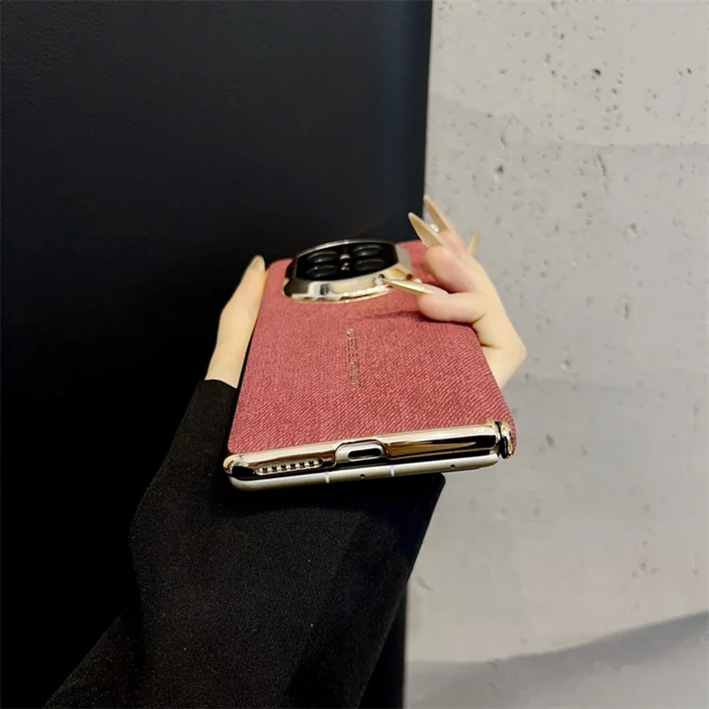 For Huawei Mate X7 Case Jean Cloth Texture Hard PC + Cloth Phone Cover - Blue