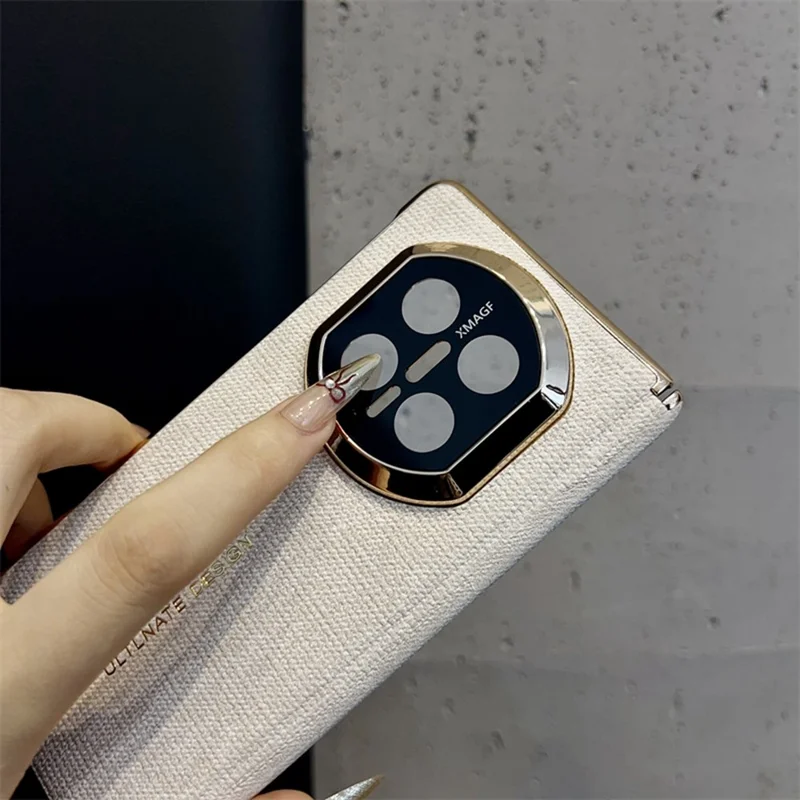 For Huawei Mate X7 Case Jean Cloth Texture Hard PC + Cloth Phone Cover - Blue