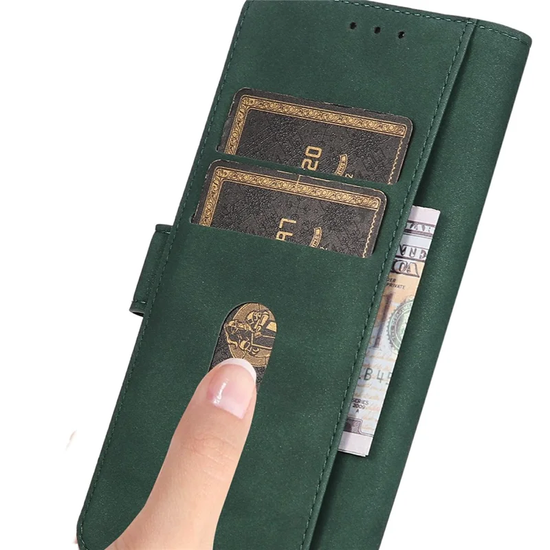 KHAZNEH For Samsung Galaxy S26+ Case Anti Scratch PU Leather Wallet Stand Phone Cover - Green