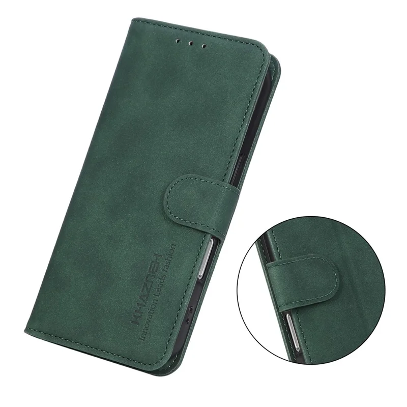 KHAZNEH For Samsung Galaxy S26+ Case Anti Scratch PU Leather Wallet Stand Phone Cover - Green