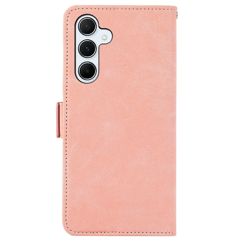 ABEEL For Samsung Galaxy S26+ Case PU Leather Folio Stand View RFID Blocking Phone Cover - Pink