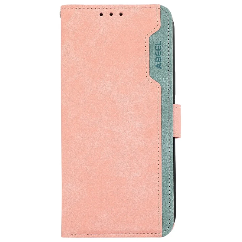 ABEEL For Samsung Galaxy S26+ Case Color Splicing Leather Flip Phone Cover RFID Blocking - Pink