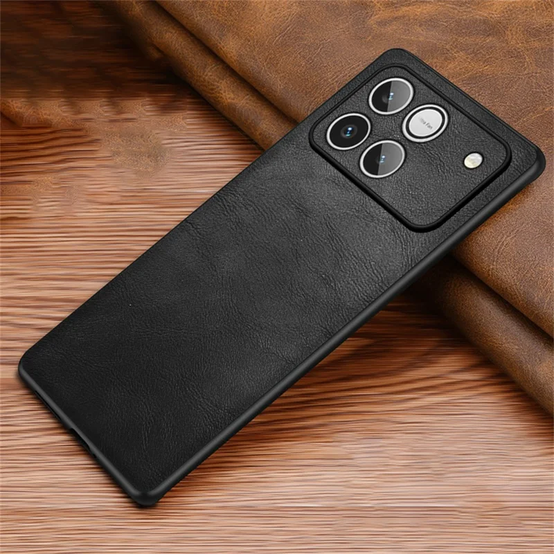 For Honor Win 5G  /  Win RT 5G Case Retro Leather Coated PC + TPU Phone Cover - Black