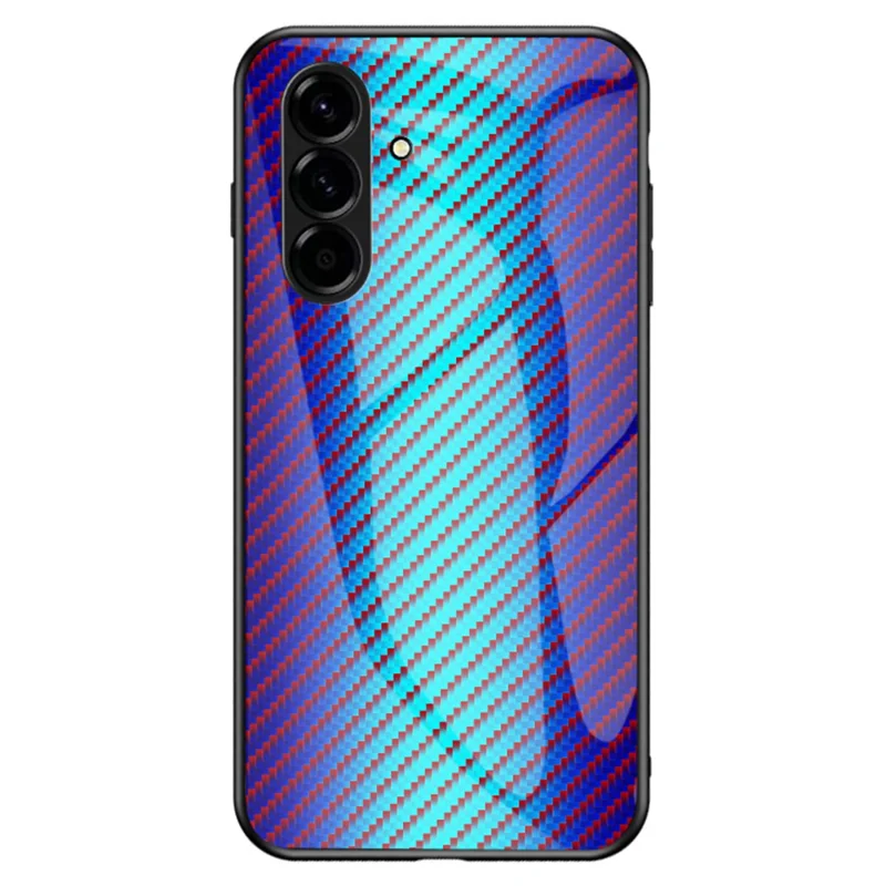 For Samsung Galaxy A57 5G Case Tempered Glass Shockproof Phone Cover - Blue Fiber
