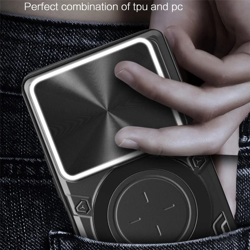 Fodral för Xiaomi 15 Pro TPU + PC med kickstand och skjutbar linsöppning - Svart