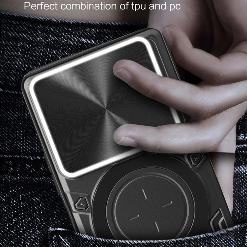 Чехол для Xiaomi 15 TPU + PC с подставкой и слайдером для объектива - Черный