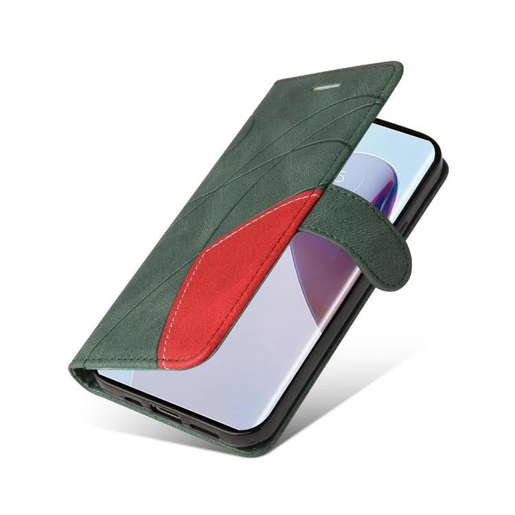 KT Leath Series-1 Pour Motorola Moto X30 Pro 5G / Edge 30 Ultra 5G Anti-drop Dual-color Épisser PU le Cuir de Téléphone Boîte de Portefeuille - Vert