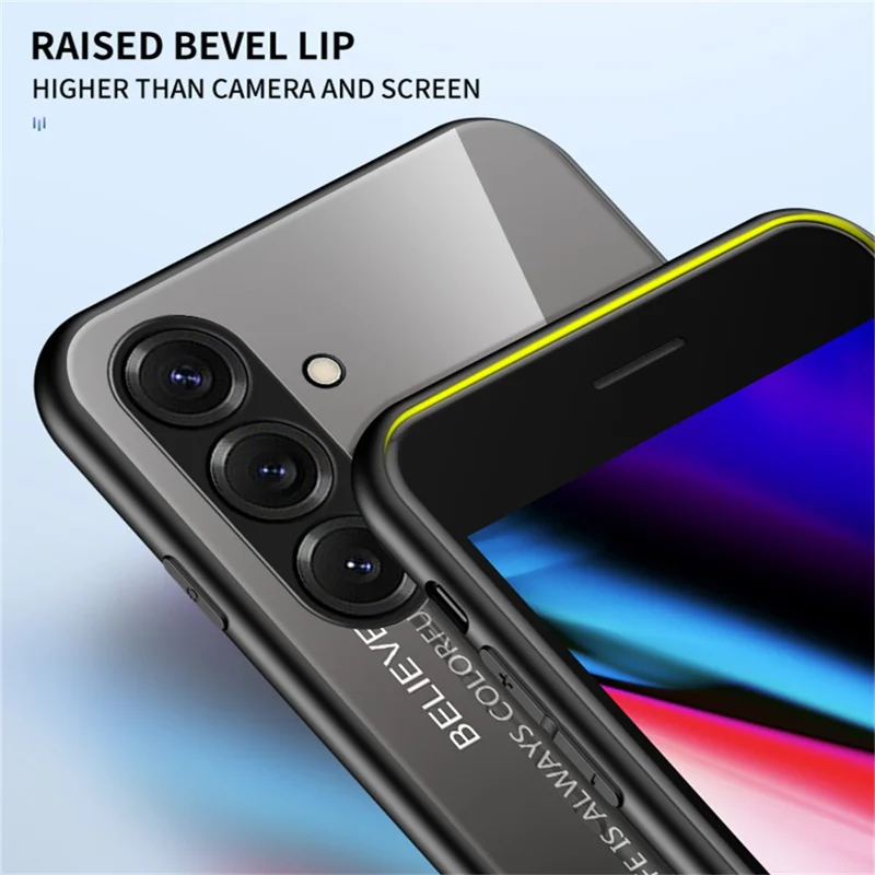 For Samsung Galaxy S26+ Case Anti-Scratch Tempered Glass + PC + TPU Phone Cover - Gradient Rose