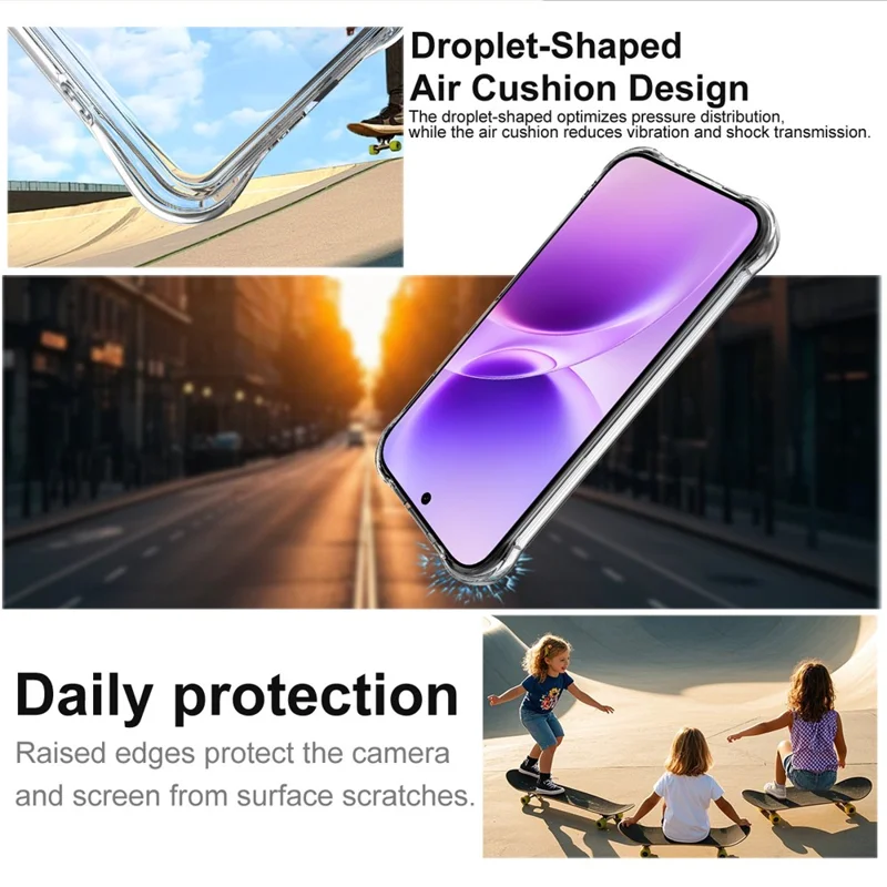 IMAK Für vivo S50 5G Hülle TPU Handyhülle Airbag Stoßfest Schutz