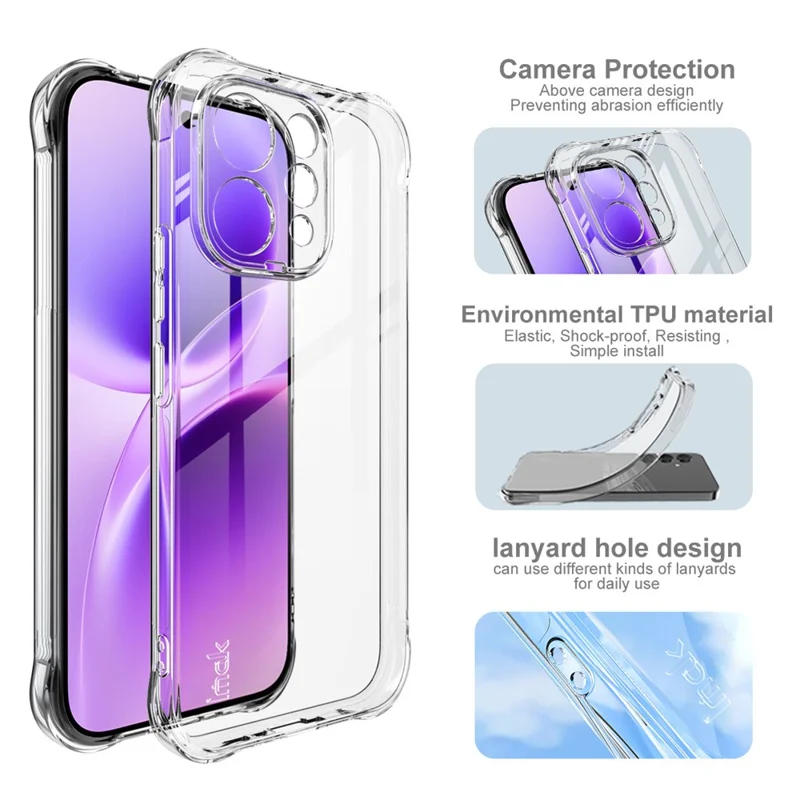 IMAK Für vivo S50 5G Hülle TPU Handyhülle Airbag Stoßfest Schutz