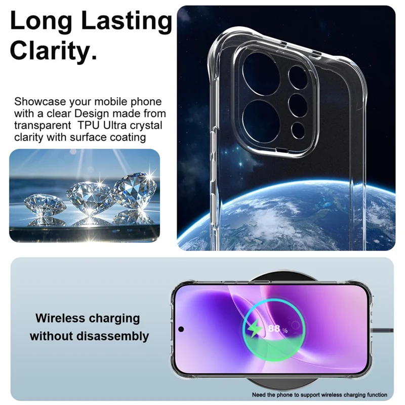 IMAK Für vivo S50 5G Hülle TPU Handyhülle Airbag Stoßfest Schutz