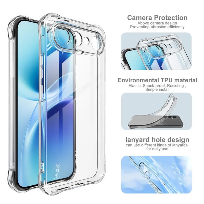 IMAK For vivo X300 FE 5G / S50 Pro mini 5G Case TPU Phone Cover Airbag Shockproof Protection - Transparent