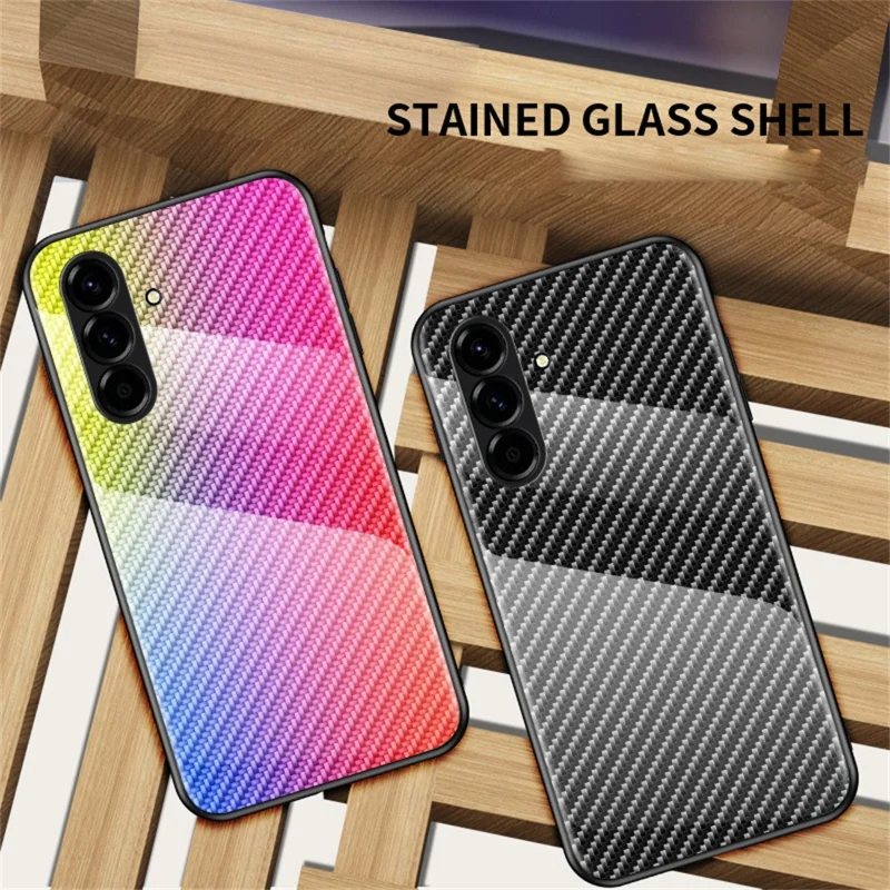 For Samsung Galaxy A27 Case Tempered Glass Shockproof Phone Cover - Colorful Fiber