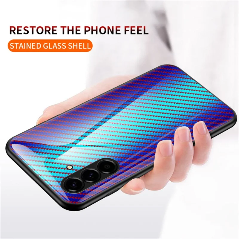 For Samsung Galaxy A27 Case Tempered Glass Shockproof Phone Cover - Colorful Fiber