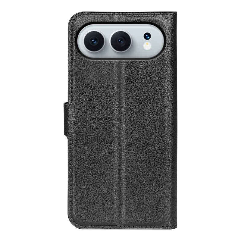 For Honor 500 5G Case Wallet Stand Litchi Texture Shockproof Leather Phone Cover - Black