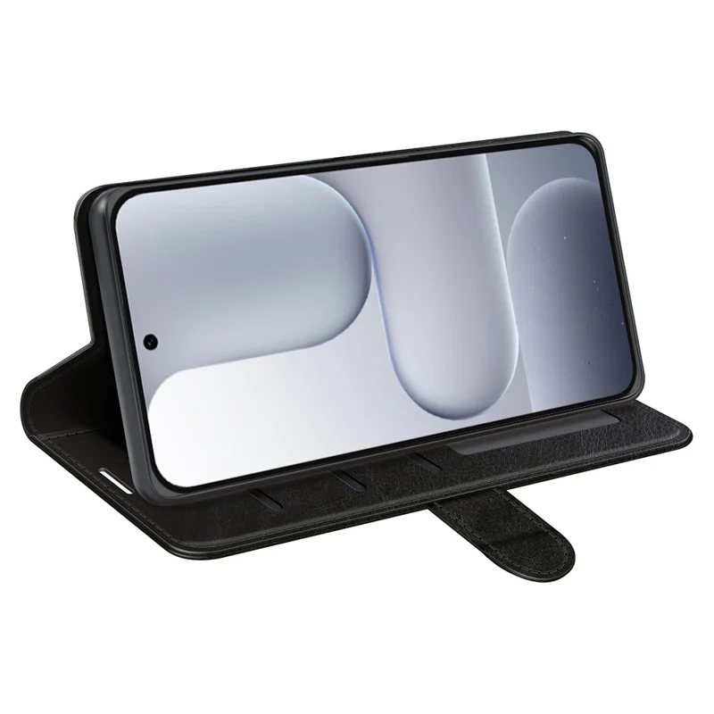 For Honor 500 5G Case Crazy Horse Texture Stand Leather Phone Cover - Black