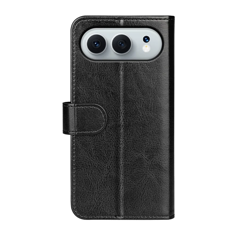 For Honor 500 5G Case Crazy Horse Texture Stand Leather Phone Cover - Black