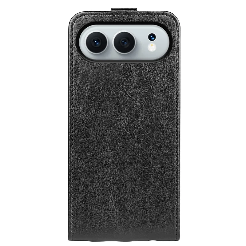 For Honor 500 5G Case with Card Slots Vertical Flip Leather Phone Cover - Black